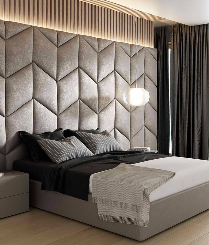 Luxury bedroom interior by Blue Sea Interior Design
